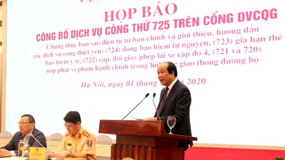 Bộ trưởng, Chủ nhiệm VPCP Mai Tiến Dũng công bố 6 dịch vụ công mới trên Cổng DVCQG - .: VGP News :. BÁO ĐIỆN TỬ CHÍNH PHỦ NƯỚC CHXHCN VIỆT NAM